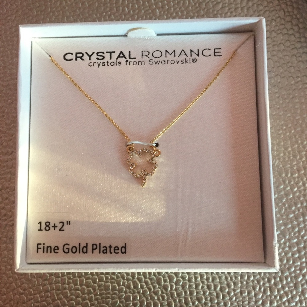 Crystal Romance Four Leaf Clover Necklace